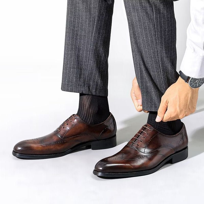 Formelle Sko Herre Elegance Oxford Kjole - Kaffe