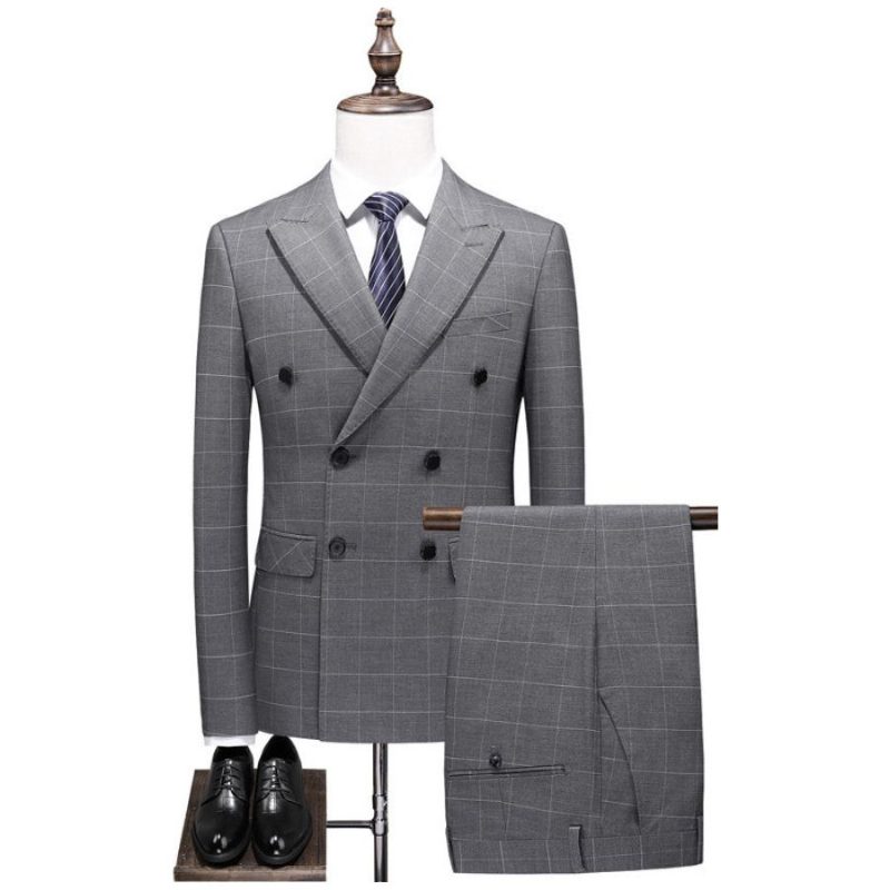 Herredragter Chic Skinny Suit - Grå