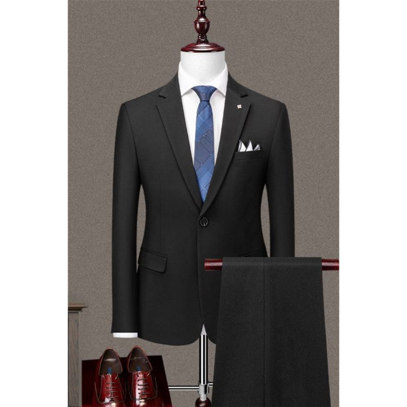 Herredragter Chic Skinny Suit - Sort