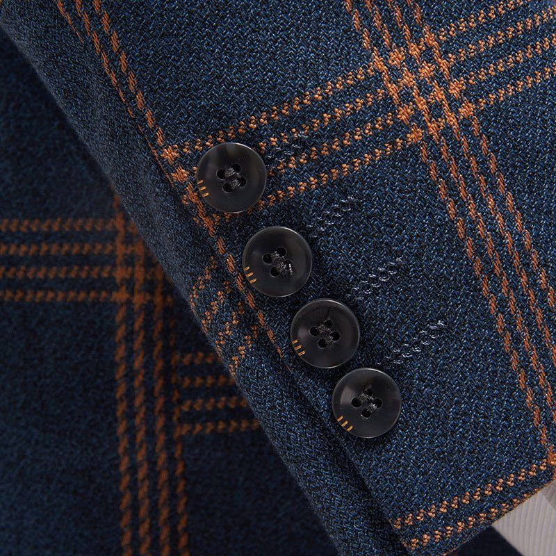 Herredragter Skinny Zipper Fly 3-delt Jakkesæt - Gul