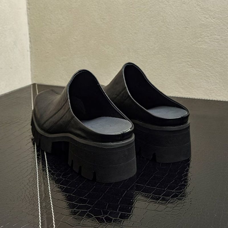 Herrestøvler Slip-on-støvler I Læder - Sort