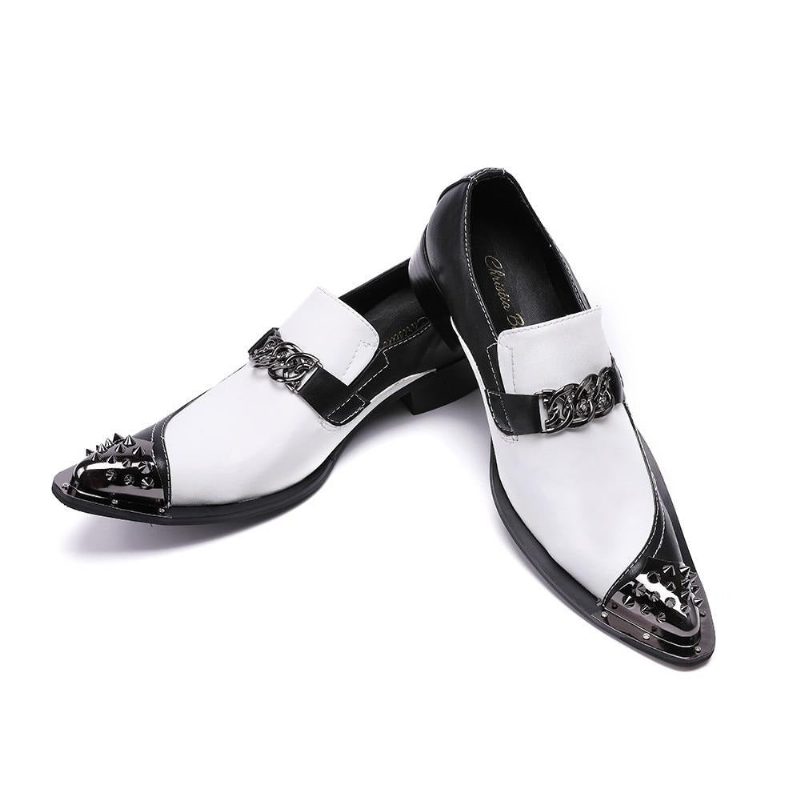 Mænds Formelle Sko Med Spidse Tå Kjole Loafers - Sort